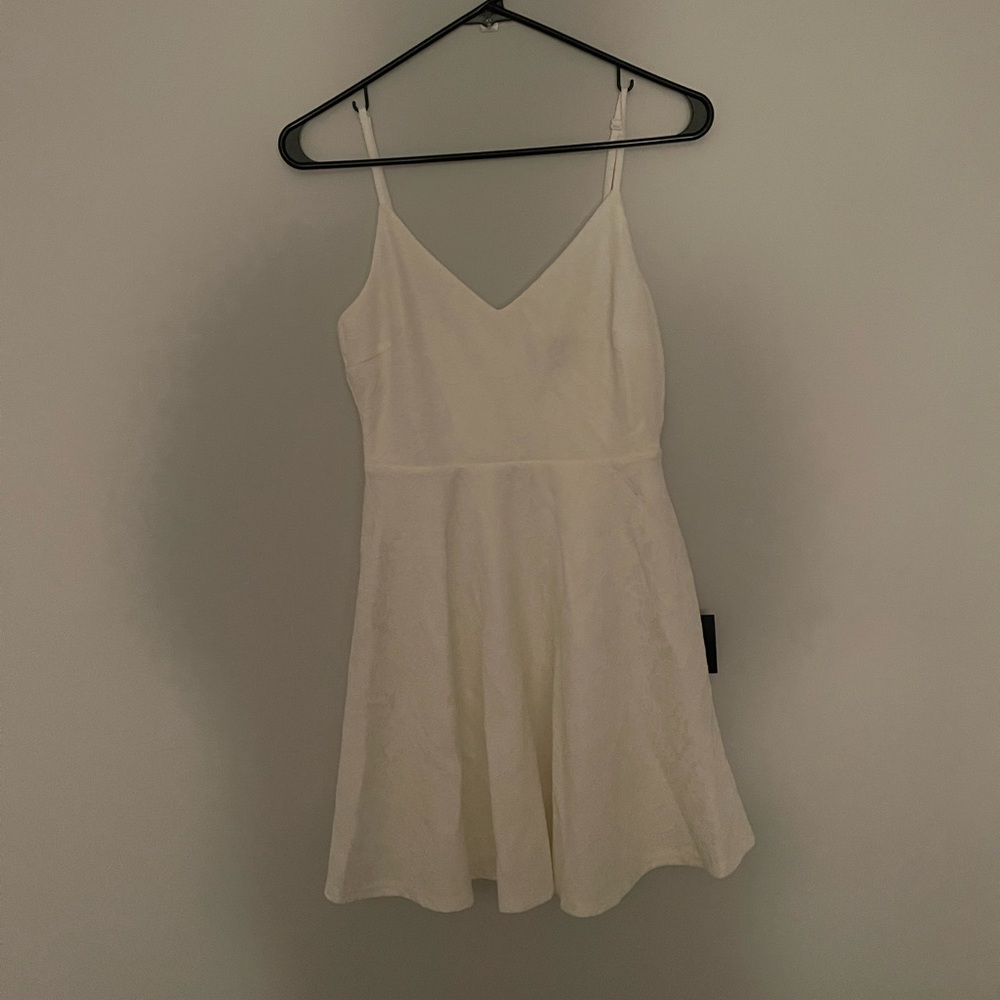 Lulus white lace mini dress